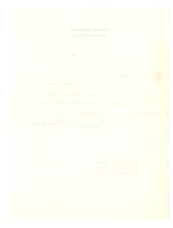 1950, Apr. 24 - Eisenhower, Dwight David, 1890-1969, soldier, president. Columbia University. New York, New York. To Emily E. Brenton, Bloomington, Indiana. Thanks for booklets.