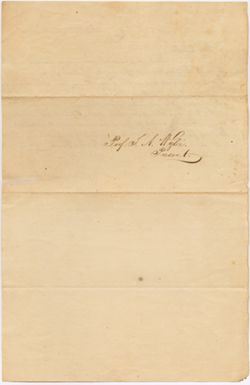 R.Q. Roache and Students to TAW regarding course work on geology, 25 February 1845