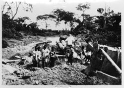 Men working at a road construction site