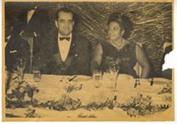 Man and Mrs. Tubman sit together at formal dinner party