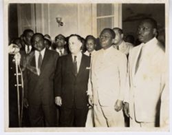 President William V. S. Tubman and companions strike an indifferent pose