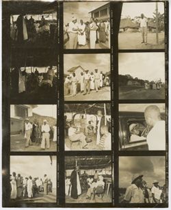 Contact Sheet: President William V. S. Tubman out in the community with locals