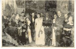 President and Mrs. William V. S. Tubman with Mrs. Victoria Tolbert, Mrs. Sadie Harmon and other guests at a formal reception in Madrid during the state visit to Spain