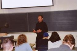 Paul J. Herr in IU South Bend classroom