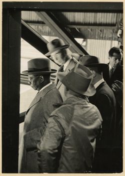 President William V. S. Tubman on tour of Republic Steel Corporation plant with executives