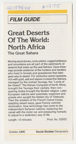 Great Deserts Of The World: North Africa