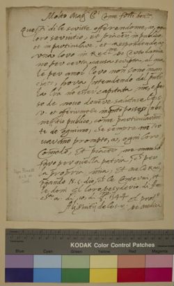 Letter, Signed by future Pope Pius IV