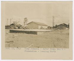 Camp Johnson, refer building No. 2 foundation, Nov. 15, 1945