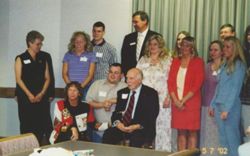 IU Ring Ceremony May 7, 2002 Students, alumni, John Laskowski, Art Vivian receive their rings 001