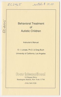 Behavioral Treatment of Autistic Children