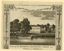 View of the Bishop of London's Seat, at Fulham, in Middlesex