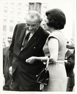 President Johnson in Indianapolis