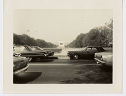 Street view with the Lincoln Memorial in the distance