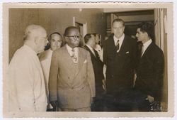 President Tubman tours a Spanish medical facility