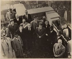Group portrait of President Tubman and others on rooftop