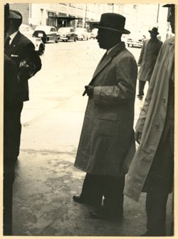 President William V. S. Tubman downtown during visit