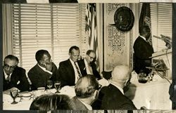 President William V. S. Tubman speaks to Press Club and panel