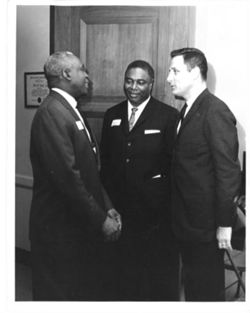 Bayh and office visitors
