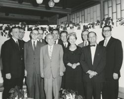 Jack Detzler and others at faculty lunch, IU South Bend, 1960