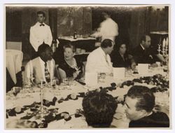 Dignitaries seated at formal meal