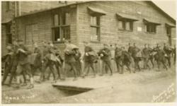 Soldiers on their way to the Quarter Master