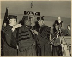 President William V. S. Tubman receives honorary LL.D. degree at Morgan State University