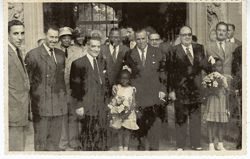 President William V.S. Tubman and Spanish dignitaries in Seville, Spain during his state visit to Spain