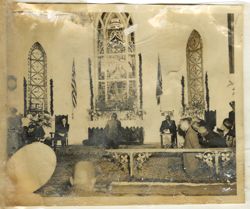 Spiritual leaders and guests in church