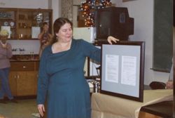 Ann Grens with scholarship letter