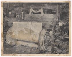 An industrial loom in a factory