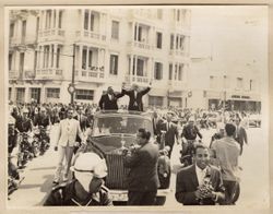 President Tubman and President Bourguiba on the way to first June Palace where President Tubman lived