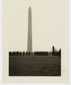 Military ceremony by the Washington Monument