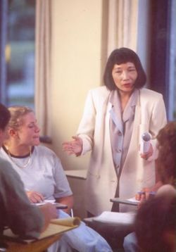 Monle Lee in IU South Bend classroom