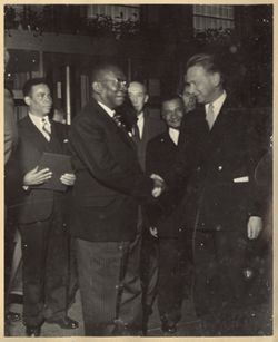 Meeting United Nations Secretary General Dag Hammarskjold