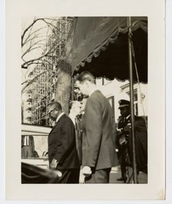 President William V. S. Tubman getting into vehicle