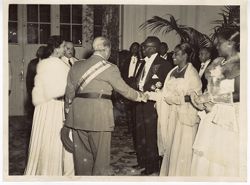 President and Mrs. Tubman greeting General Franco and Carmen Polo