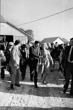 Candidacy announcement at the farm
