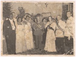 President William V. S. Tubman, General Francisco Franco and others pose together for portrait in formal dress