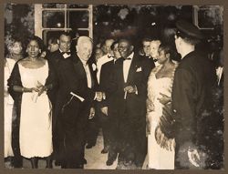 Naples, September 28th: ROYAL PALACE. Reception offered by the Mayor of Naples in honor of the President and Mrs. Tubman