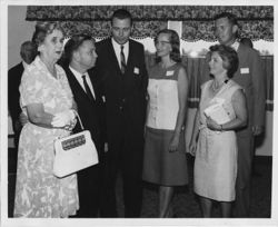 Hamilton with family and Majority Leader Carl Albert