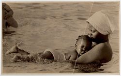 Linda and Rae Ridley in Swimming Pool