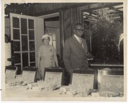 President William V. S. Tubman and Israeli Foreign Minister Golda Meir enter dining room