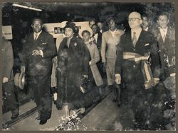 President and Mrs. Tubman departing from Turin, Italy for France
