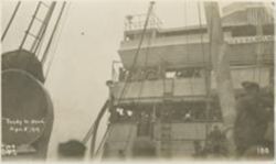 The USS Wilhelmina ready to dock in New York Bay