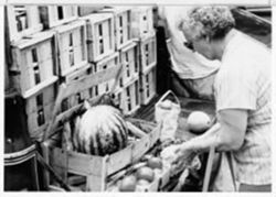 Woman at farmers' market