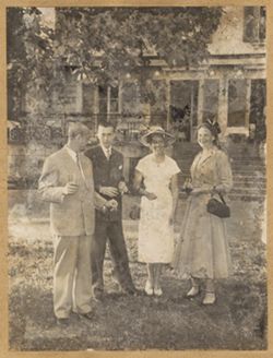 Guests pose at a reception
