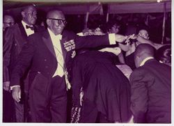 President Tubman and guests engaged in formal group dance