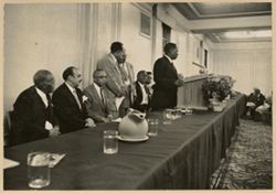 President William V. S. Tubman addressing meeting of Foreign Mission Board members