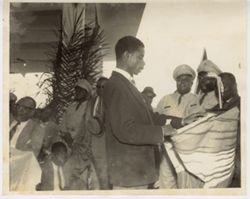 Young man makes speech at podium