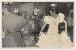 Flamenco dancers perform for President Tubman and his family at a dinner